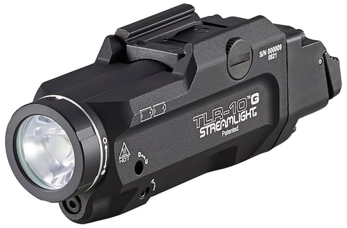 Streamlight 69473 TLR-10 G Gun Light with Green Laser  Black Anodized 1,000 Lumens White LED