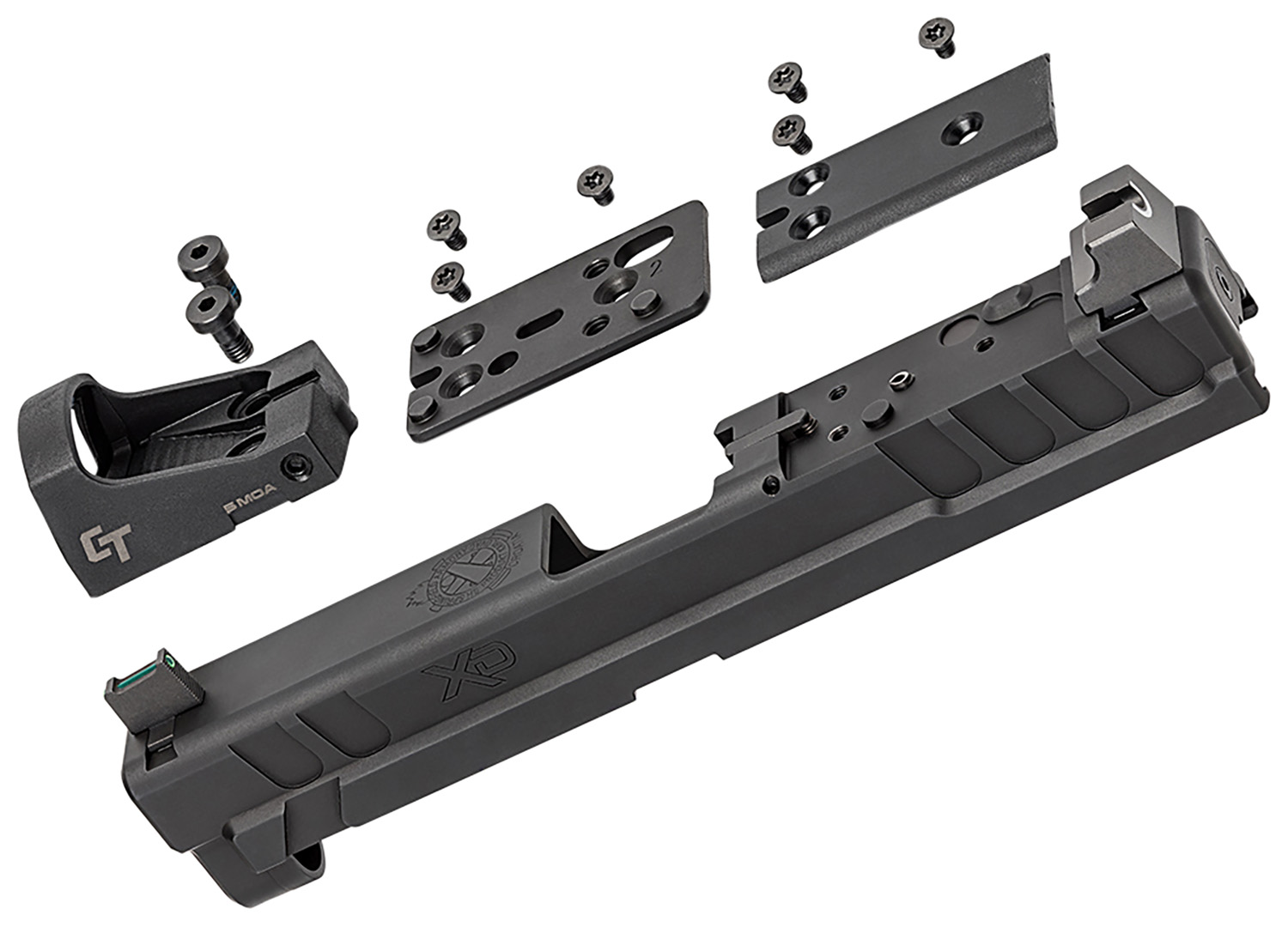 Springfield Armory XD4903 XD OSP  Fits Springfield XD 9mm Luger, Black Steel, Suppressor Height Night Sights Includes Crimson Trace Red Dot & Cover Plate