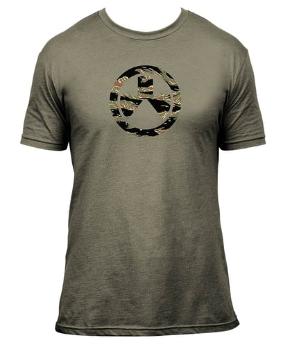 Magpul MAG1292-317-S Tiger Stripe Icon  Olive Drab Heather Cotton/Polyester Short Sleeve Small