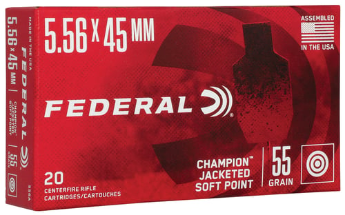Federal 556A American Eagle Training 5.56x45mm NATO 55 gr Jacketed Soft Point (JSP) 20 Per Box/ 25 Cs