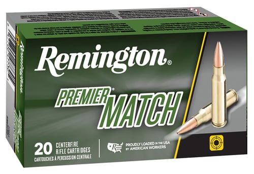 Remington Ammunition 27682 Premier Match 223 Rem 52 gr Boat Tail Hollow Point 20 Per Box/ 10 Cs