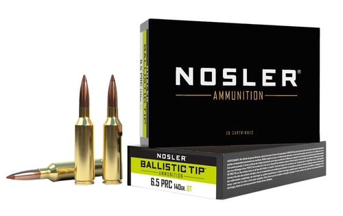 Nosler 43457 Ballistic Tip  6.5 PRC 140 gr Spitzer Boat Tail 20 Per Box/ 10 Case