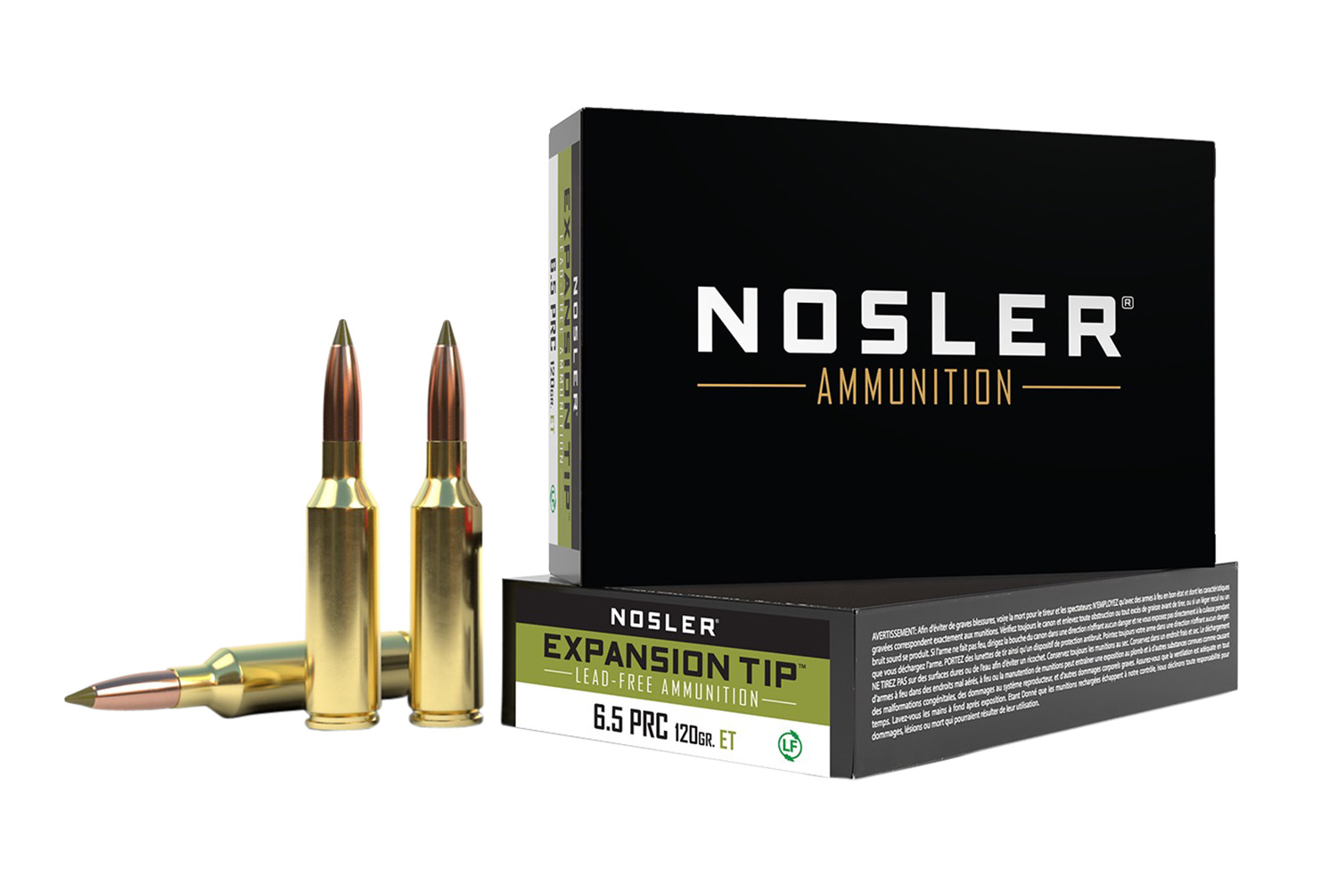 Nosler 40688 E-Tip  6.5 PRC 120 gr Spitzer E Tip Lead Free 20 Per Box/ 10 Case