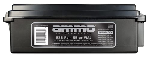 Ammo Inc 223055FMJRB200 Signature  223 Rem 55 gr Full Metal Jacket 200 Per Box/ 6 Cs