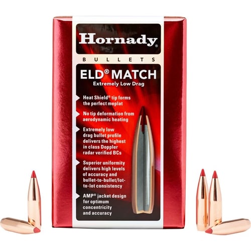 HORNADY BULLETS 25CAL .257 134GR. ELD MATCH 100CT