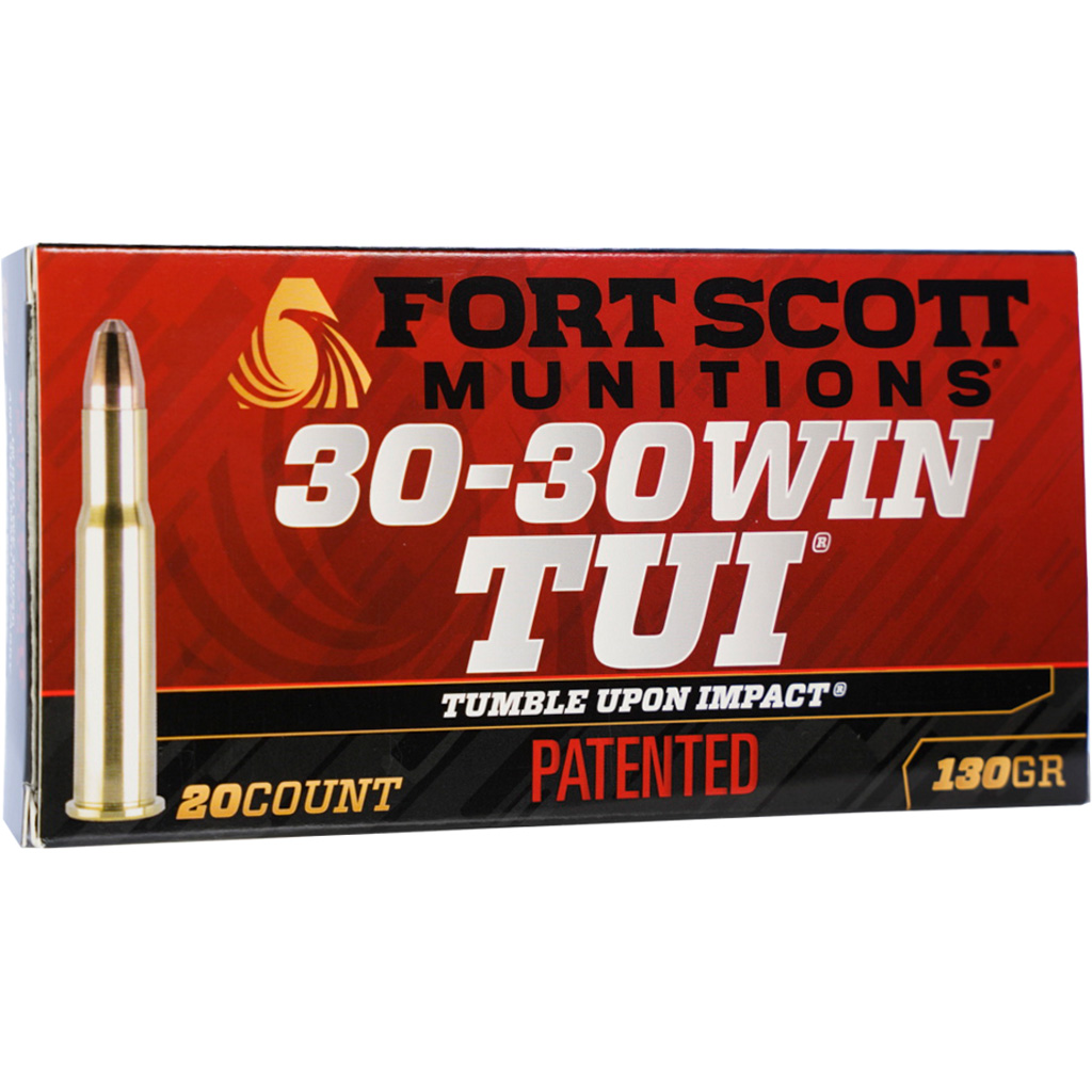 Fort Scott Munitions 3030130SCV Tumble Upon Impact (TUI) Rifle 30-30 Win 130 gr Solid Copper Spun 20 Per Box/ 25 Case