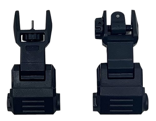 NcStar VG167 Picatinny High Profile Front and Rear Sight Set  Black Polymer