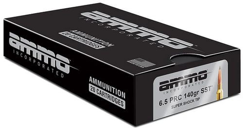 Ammo Inc 65PRC140SSTA20 Signature  6.5 PRC 140 gr Super Shock Tip 20 Per Box/ 10 Case