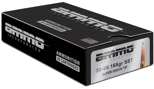 Ammo Inc 3006165SSTA20 Signature  30-06 Springfield 165 gr Super Shock Tip 20 Per Box/ 10 Case