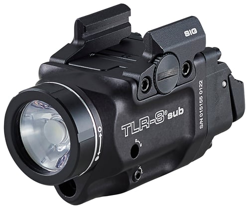 Streamlight 69417 TLR-8 Sub Gun Light with Red Laser  Black Anodized 500 Lumens White LED Sig Sauer P365