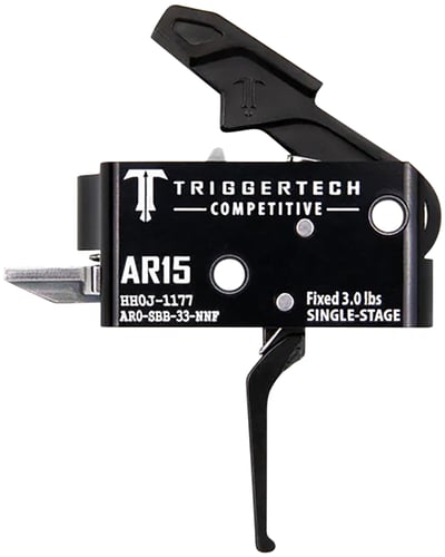 TriggerTech AR0SBB33NNF Competitive  Flat Single-Stage 3 lbs Fixed for AR-15