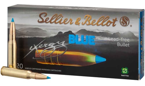 Sellier & Bellot SB308XA eXergy  308 Win 165 gr TAC EX Blue 20 Per Box/ 12 Case