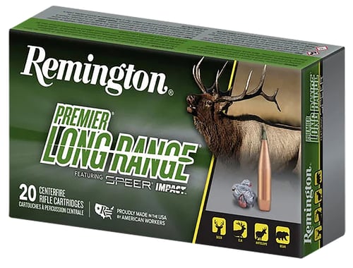 Remington Ammunition R21347 Premier Long Range 300 RUM 190 gr Speer Impact 20 Per Box/ 10 Case