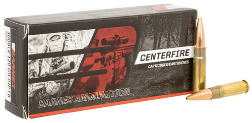 Barnes Bullets 32004 Centerfire Rifle  300 Blackout 120 gr Jacket Hollow Point 20 Per Box/ 10 Case