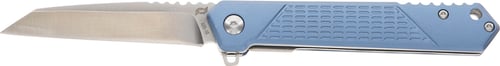 Schrade 1159320 Inert  Folding Wharncliffe Part Serrated Satin AUS-10A SS Blade Blue