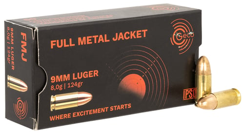 Foxtrot LLC 210040050   9mm 124 gr Full Metal Jacket (FMJ) 50 Per Box/20 Cs