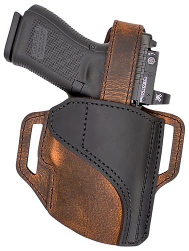 VERSACARRY TROOPER HOLSTER OWB THUMB BREAK SIZE 1 BROWN/BLACK