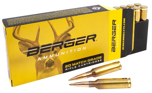 Berger Bullets Elite Hunter Rifle Ammunition 6.5mm Creedmoor 156gr EOL 2680 fps 20/ct