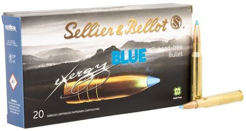 Sellier & Bellot SB3006XA eXergy  30-06 Springfield 165 gr TAC EX Blue 20 Per Box/ 12 Case