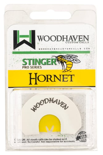 Woodhaven WH007 Hornet  Diaphragm Call Double Reed Attracts Turkey White