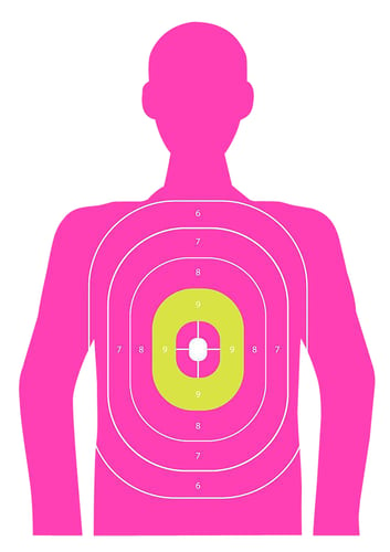 EZ-Aim 15653 In the Pink  Silhouette Paper Works w/Handgun/Shotgun/Airsoft Gun/BB Guns/Pellet Gun Pink 3 Pack