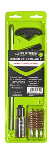 Breakthrough Clean BTPPCUSG Universal Shotgun Cleaning Kit Shotgun Bronze Bristles 9 Multi-Color Plastic Case