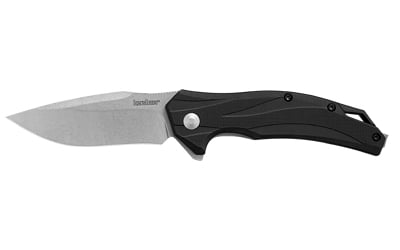 Kershaw 1645 Lateral  Full Size Folding Drop Point w/Recurve Plain Stonewashed 8Cr13MoV SS Blade, Gray Textured Glass-Filled Nylon Handle Includes Pocket Clip