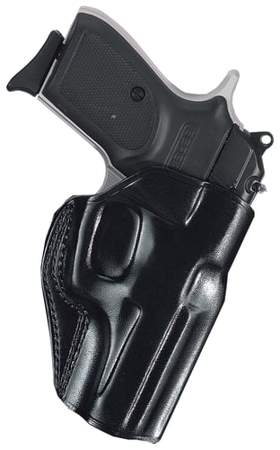 Galco SG858B Stinger  OWB Black Leather Belt Slide Fits S&W M&P .380 Shield EZ Fits 3-3.30