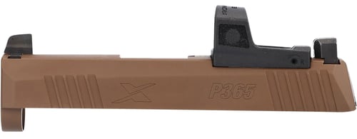 Sig Sauer 8900984 P365X Slide Assembly with Micro Optics Cut Coyote Tan Nitride XRAY3 Day Night Sights for 9mm 3.1
