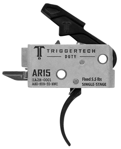 TriggerTech AH0SDB55NNC Duty Mil-Spec Single-Stage Curved 5.5 lbs Draw Weight Fits AR-15