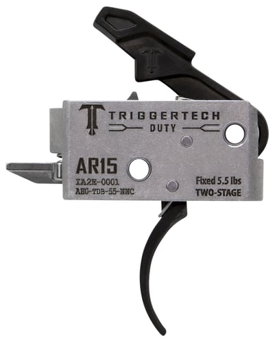 TriggerTech AH0TDB55NNC Duty Mil-Spec Two-Stage Curved 5.5 lbs Draw Weight Fits AR-15