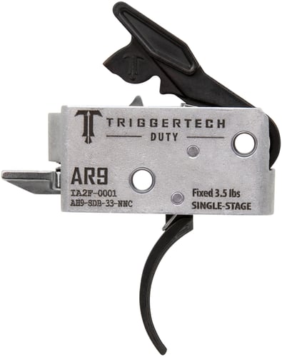 TriggerTech AH9SDB33NNC Duty  Curved Trigger Single-Stage 3.50 lbs Draw Weight Fits AR-9