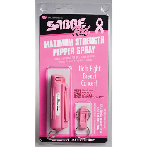 Sabre HCNBCF02 Pepper Spray  25 Bursts Range 10 ft Pink