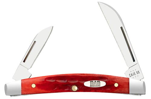 Case 10620 Fathers Day Pocket Worn Old Red Bone Small Mirror Polished Blade/Bone Handle Features 