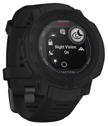 Garmin 0100262713 Instinct 2 Solar Tactical Edition GPS/Smart Features 32MB Memory Black Size 45mm Compatible w/iPhone/Android