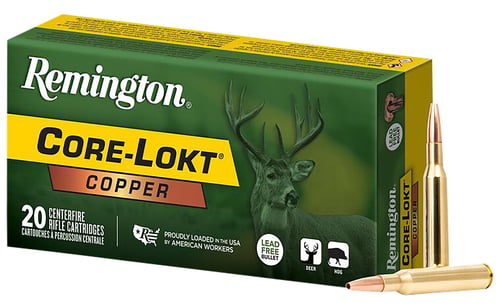 Remington Ammunition R27855 Core-Lokt Copper 270 Win 130 gr Copper Hollow Point 20 Per Box/ 10 Case