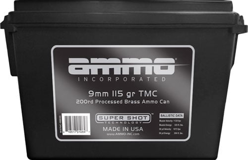 Ammo Inc 9115TMC-RB200 Signature  9mm Luger 115 gr Total Metal Case/ 200 Per Box