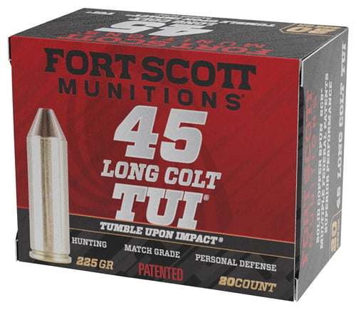 FORT SCOTT .45LC TUI 225GR SOLID COPPER 20RD 25BX/CS