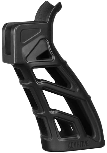 ADAPTIVE TACTICAL AT01900 Lightweight Tactical Grip (LTG)  Skeletonized Black Polymer, 25 Degree Grip Angle, Fits AR Platform