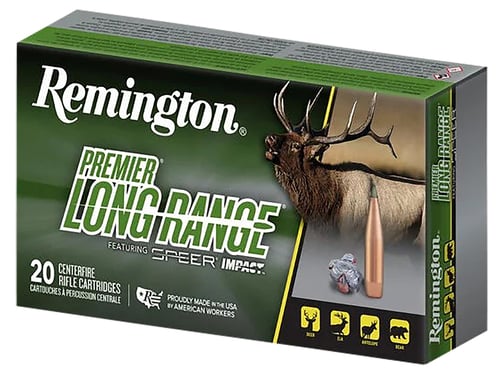 Remington Ammunition R28828 Premier Long Range 6.5 PRC 140 gr Speer Impact 20 Per Box/ 10 Case