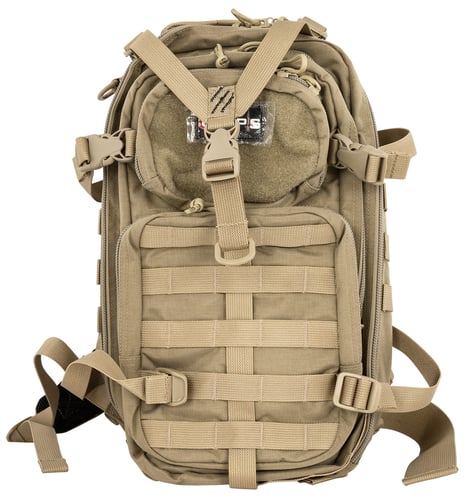 GPS Bags GPST1611BOB Tactical Bugout Bag  Tan 600D Polyester 2 Handguns