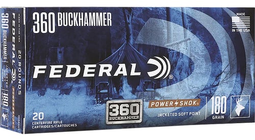 FEDERAL POWER-SHOK 360 BUCKHMR 180GR SP 20RD 10BX/CS