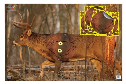 Birchwood Casey 37431 EZE-Scorer Whitetail Deer Self-Adhesive Paper Universal 2 Targets/Includes 4 Overlays