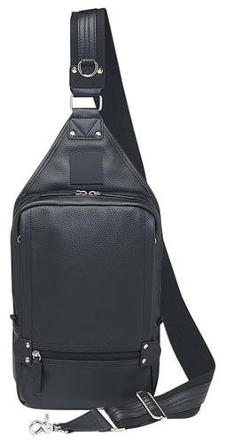 Gun Toten Mamas/Kingport GTM108BK Sling Backpack  Black Leather Includes Standard Holster