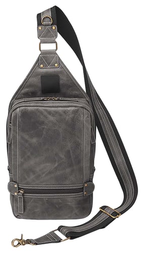 Gun Toten Mamas/Kingport GTMCZY108GREY Sling Backpack  Gray Leather Includes Standard Holster