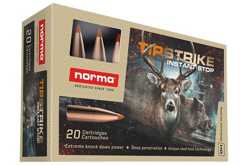 Norma Ammunition 20174352 Dedicated Hunting Tipstrike 308 Win 170 gr Polymer Tip 20 Per Box/ 10 Case