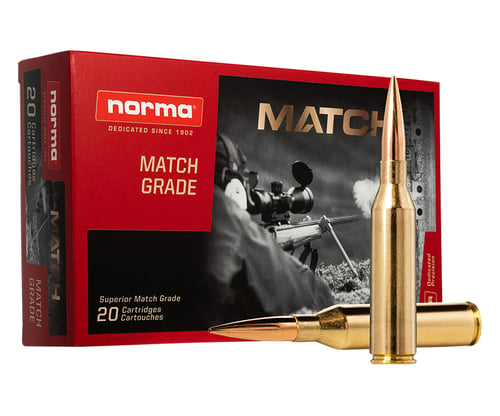 Norma Ammunition 20174602 Dedicated Precision Golden Target Match 300 Norma Mag 230 gr Hollow Point Boat Tail 20 Per Box/ 10 Case