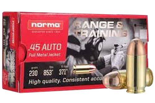 Norma 611540020 NXD Pistol Ammo 45 Auto 20 Rnd