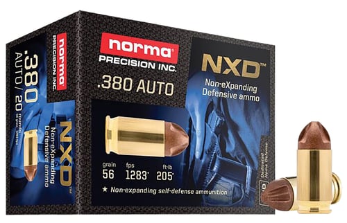 Norma Ammunition 611040020 Self Defense NXD 380 ACP 56 gr NXD 20 Per Box/ 10 Case