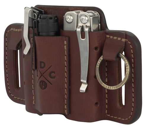 1791 Gunleather MNESMFCHNA EDC Mini Easy Slide OWB Chestnut Leather Belt Slide Ambidextrous | 810102210784